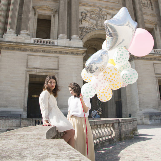 Racimo de globos de helio pastel para bodas o baby shower