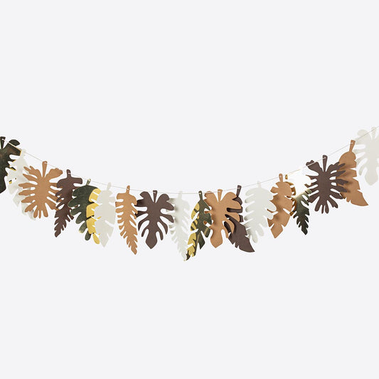 Tropical leaf garland for tropical party decoration