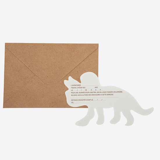 Birthday invitation card to personalize for dinosaur birthday