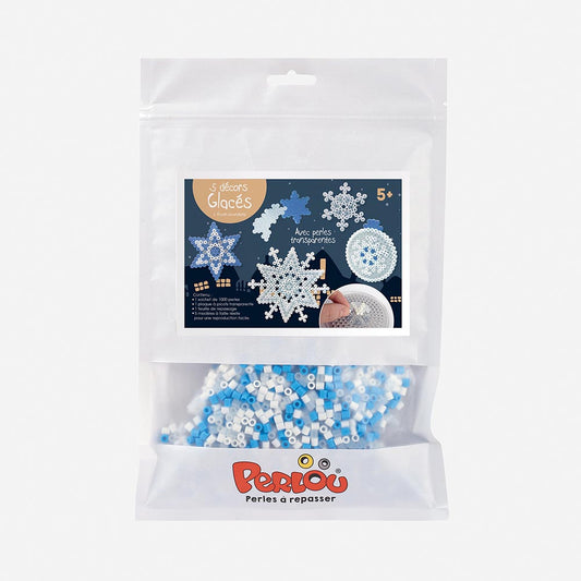 Kit perles à repasser flocons : idée cadeau anniversaire Reine des neiges