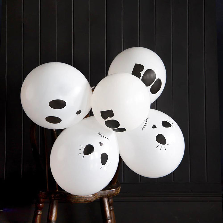 Ghost pattern balloons for Halloween birthday decoration