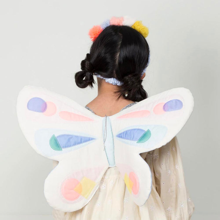 Fairy costume accessories: pastel colored wings and headband