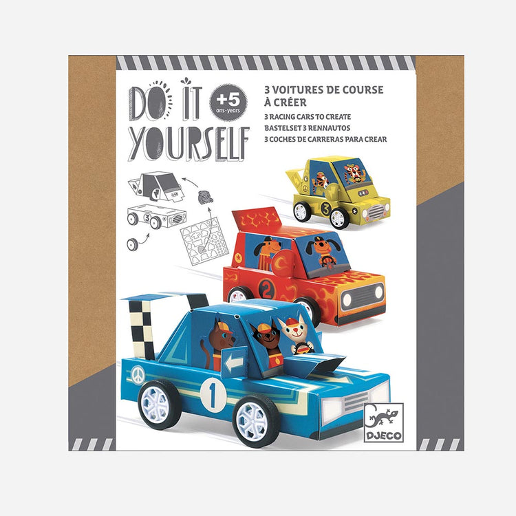 Djeco cars paper folding activity for children from 5 years old