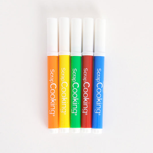 5 Scrapcooking edible markers for birthday cake decoration
