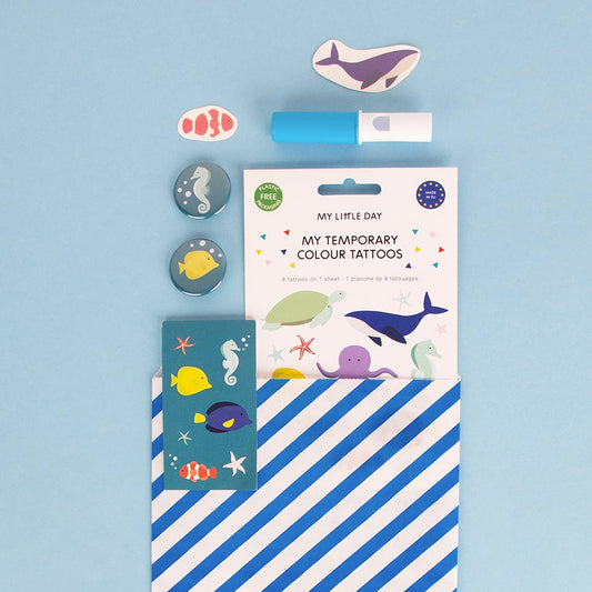 Kit de bolsa sorpresa de cumpleaños de animales marinos para regalos de invitados