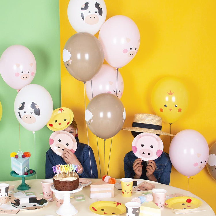 Birthday farm animals 2 years with my little day balloons