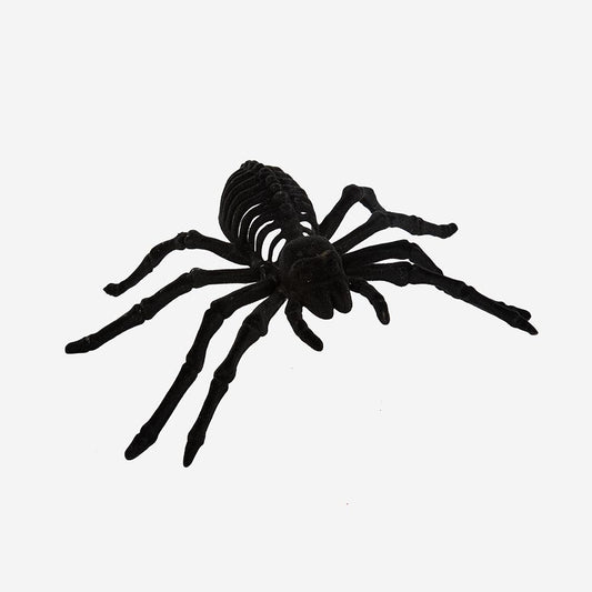 Gran araña negra para una decoración de Halloween aterradora