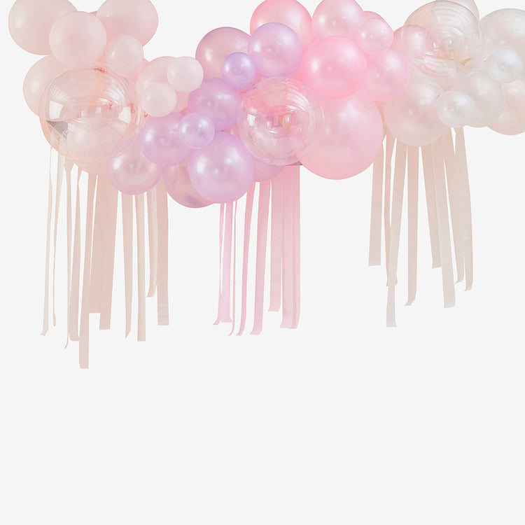 Decoración de cumpleaños de sirena: arco de globos de sirena para el cumpleaños de un niño