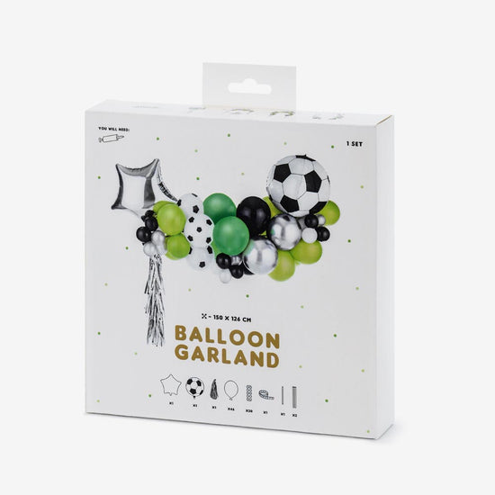 Packaging arche de ballons foot pour déco anniversaire foot pour enfant