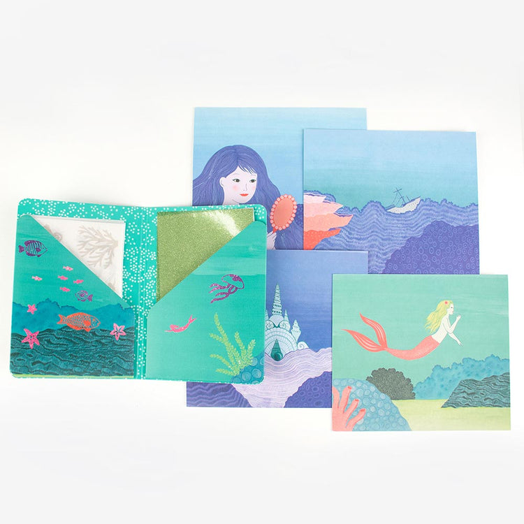 A kit to make velvet patches on the mermaid theme from Djeco.