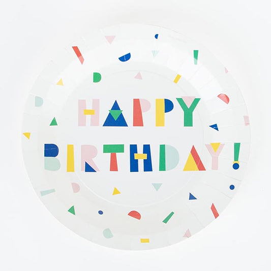 Platos de feliz cumpleaños para decoración de mesa de cumpleaños de adultos