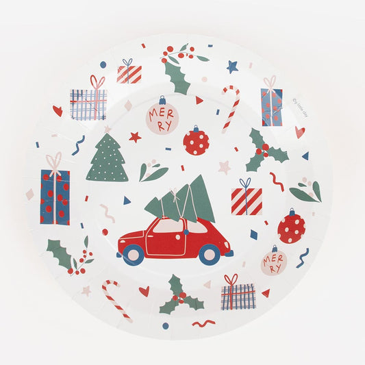 Eco-friendly cardboard Christmas plates by my little day