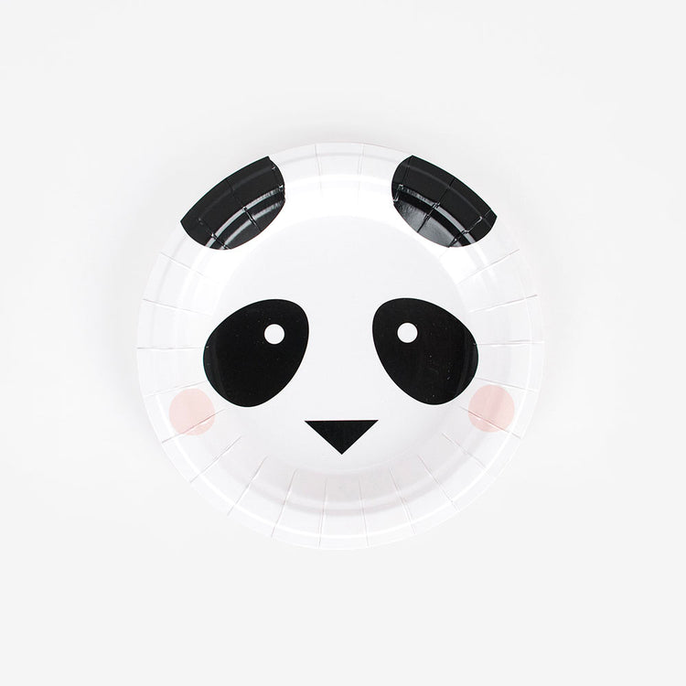 Assiettes panda ecoresponsables pour anniversaire enfant panda par my little day