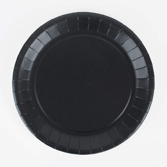 10 black eco-friendly plates for eco-responsible tableware