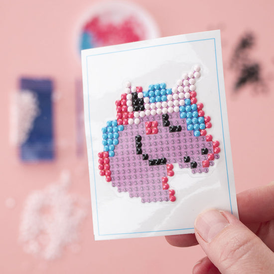 Cartes à remplir diamants licorne : atelier fille