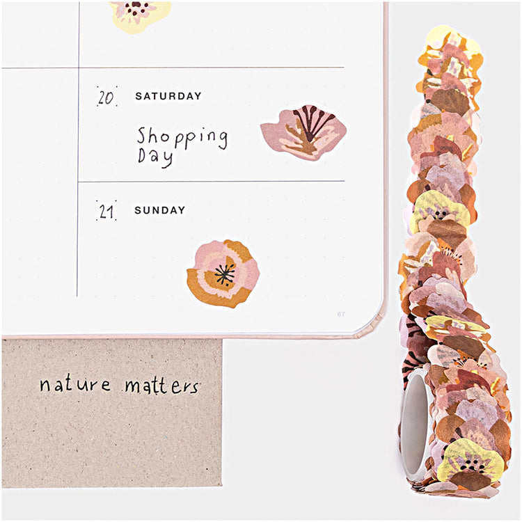 Papelería personalización 200 pegatinas en forma de flor libretas, fotos, tarjetas
