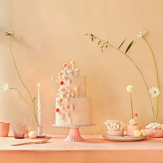 Bougie anniversaire : 6 bougies champignon pour decoration gateau