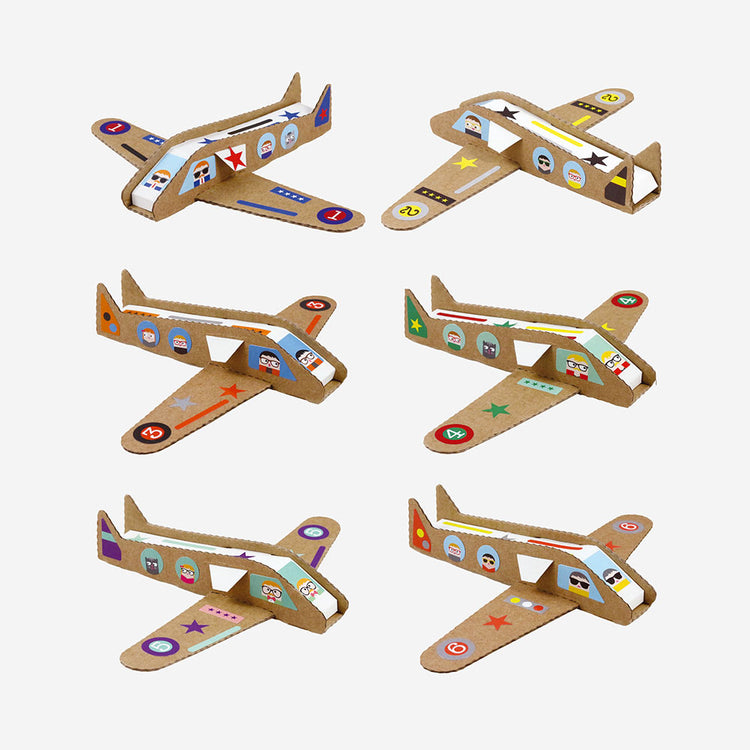 Creative leisure workshop kit: 6 planes to make for a boy's birthday