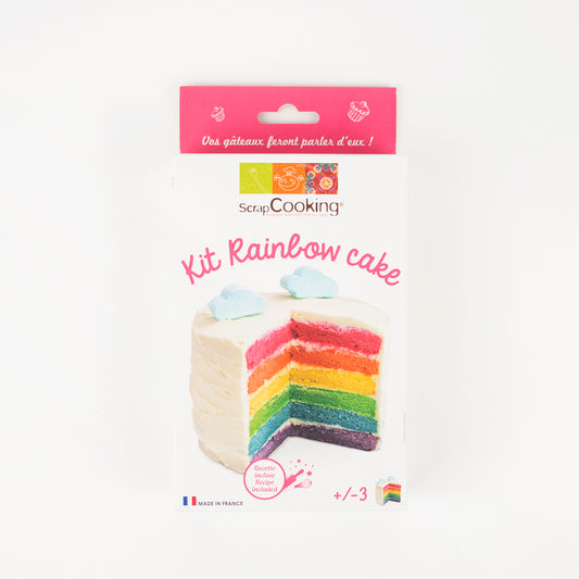 Rainbow cake kit to make a rainbow birthday cake Scrapcooking