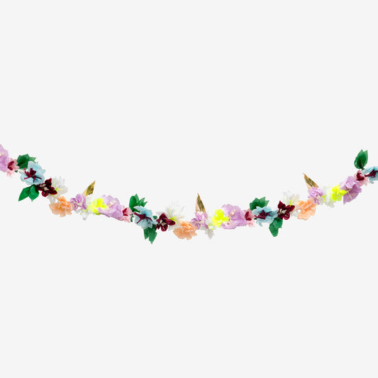 Guirnalda ramo de flores moradas de Meri Meri para decoración de cumpleaños