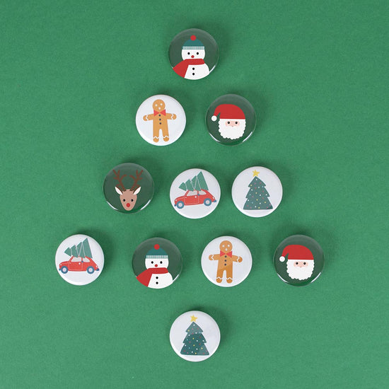 Accessoire de Noel : badges de noel à porter pour le Réveillon