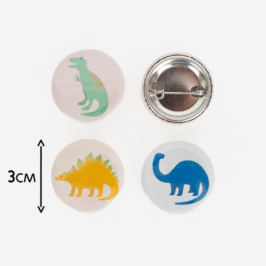 Idee originale cadeaux invités anniversaire dinosaure : 1 badge dino