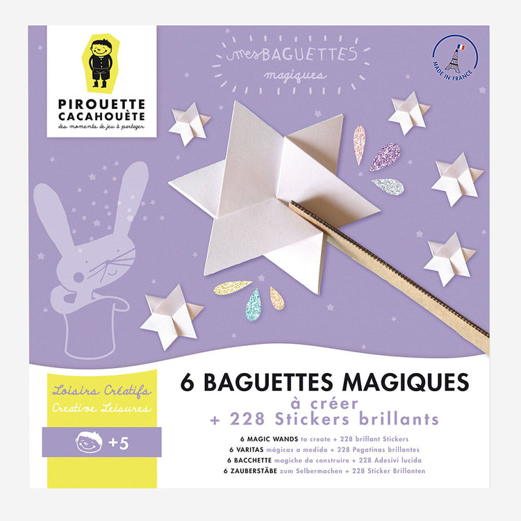 Packaging baguettes magiques à monter pirouette cacahouete