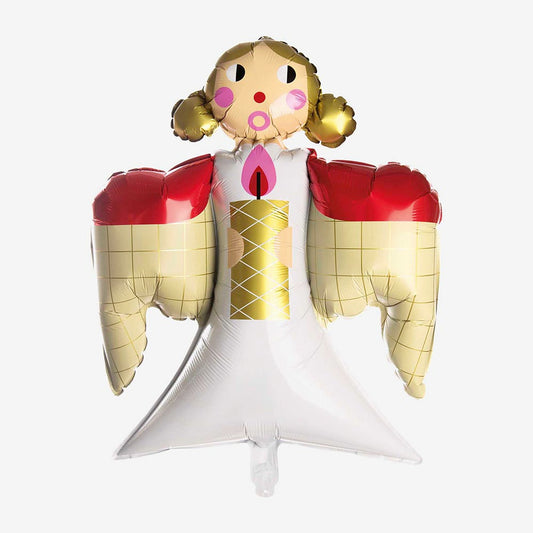 Mylar balloon in the shape of a Christmas angel for an original Christmas decoration