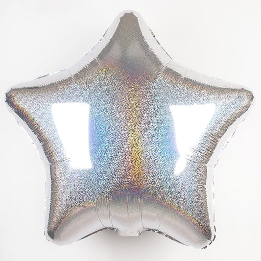Holographic star birthday balloon for party decoration