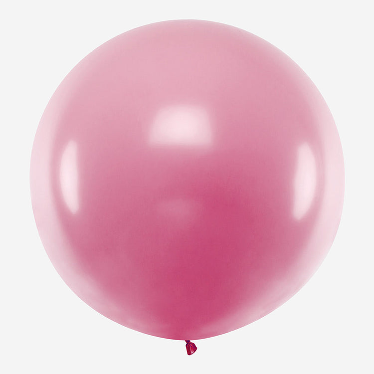 Ballon de baudruche géant : 1 ballon rose brillant - Decoration