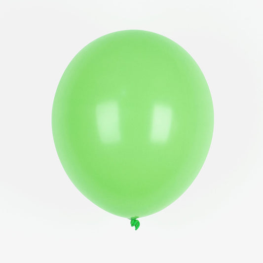 Ballon de baudruche latex biodégradables : 10 ballons vert amande -  décoration anniversaire fête