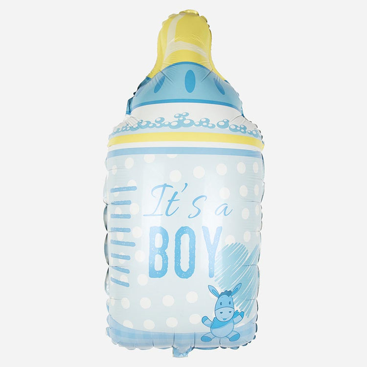 Globo de biberón es un niño azul para decoración de baby shower de niño