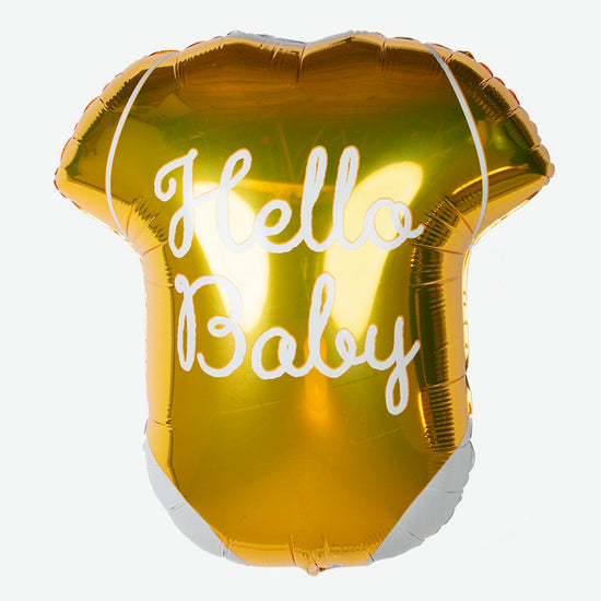 Ballon mylar motif Hello Baby pour decoration baby shower originale