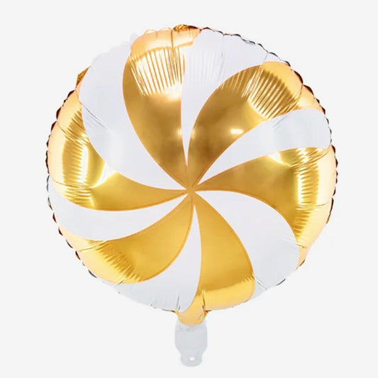 Ballon bonbon doré pour decoration reveillon de noel originale