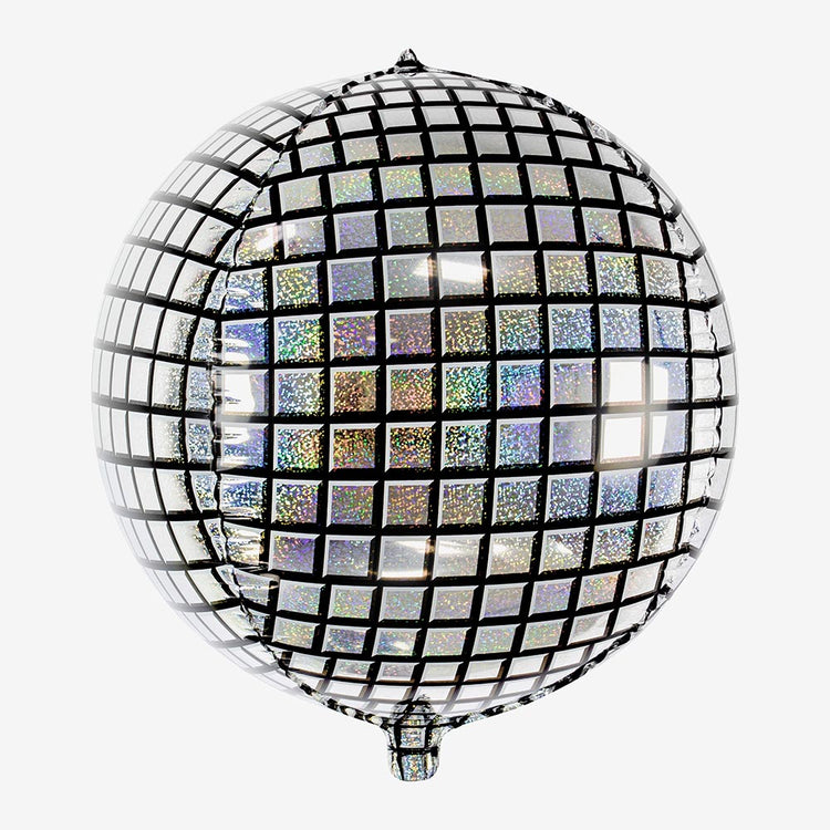 Ballon gonflable boule à facette - Ambiance disco aluminium, baudruche,  hélium