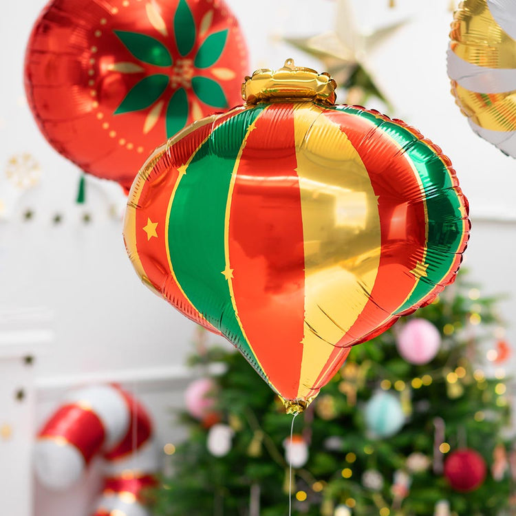 Ballon hélium boule de Noël : décoration de fête de noël