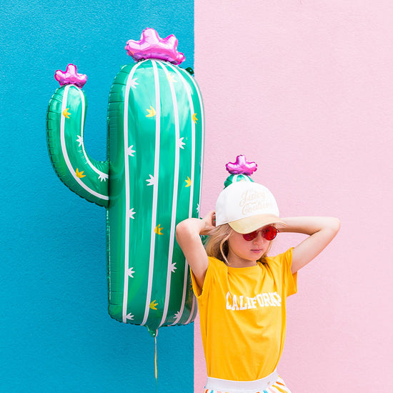 Deco anniversaire mexique avec ballon cactus