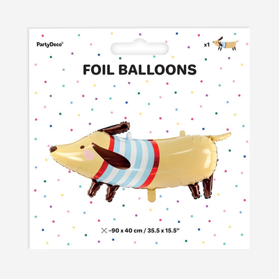 Packaging ballon forme de chien pour decoration anniversaire