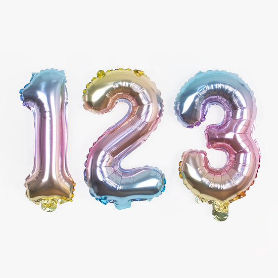 Globo de helio gigante degradado pastel tamaño pequeño para decoración de cumpleaños