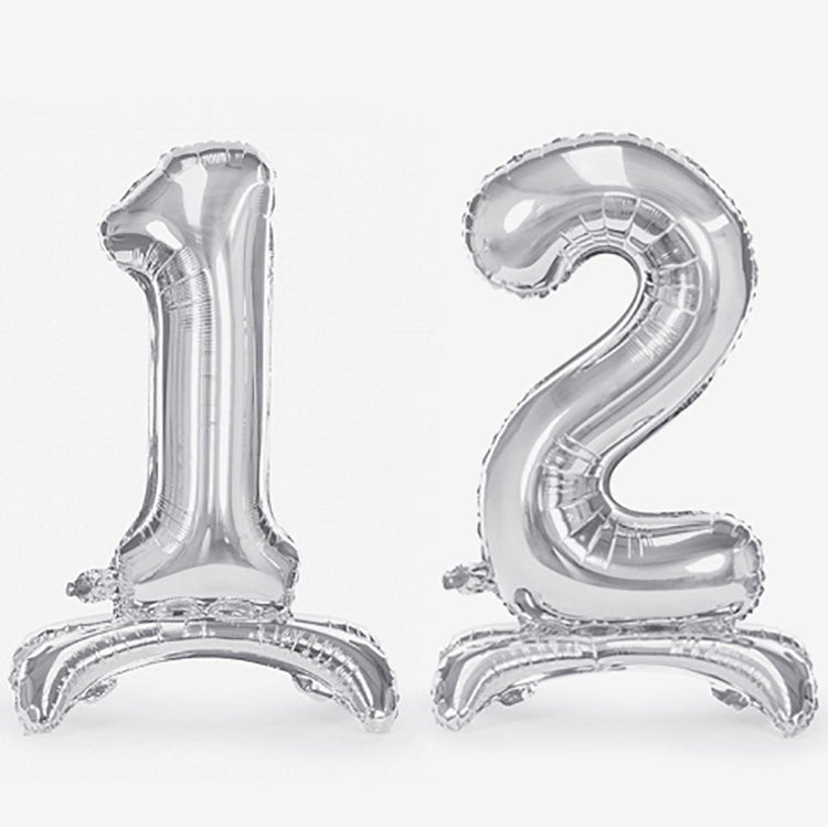 1 Kit de 5 Ballons aluminiums anniversaire 20ans or