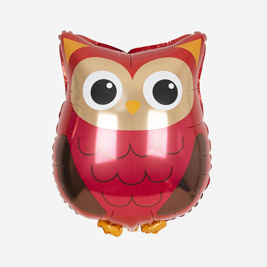 Birthday decoration: owl balloon for forest animal birthday
