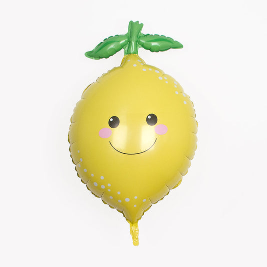 Globo de helio limón para cumpleaños infantil