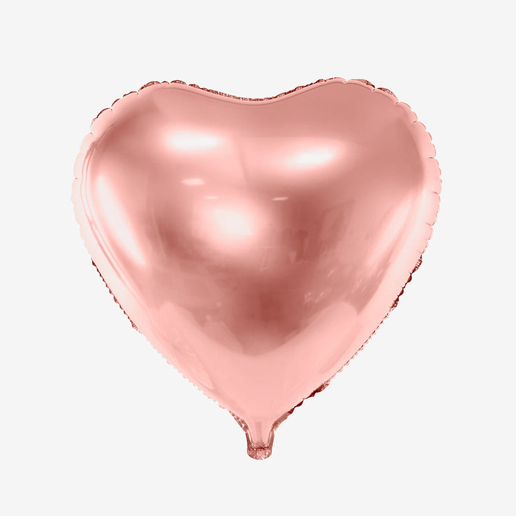 Ballon hélium coeur rose gold pour la saint valentin ou un EVJF