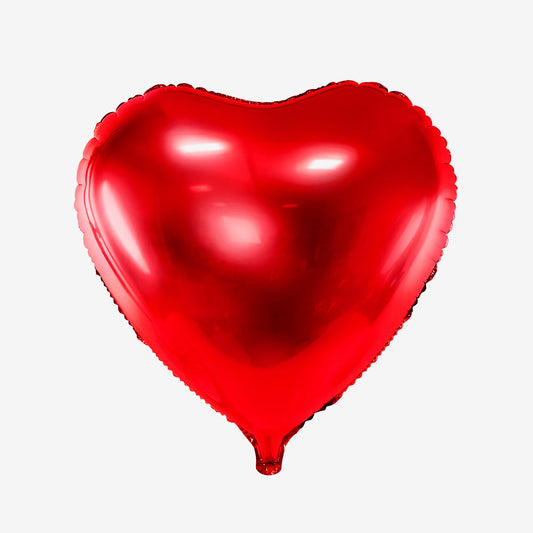 Ballon hélium coeur rouge pour décoration de saint valentin, mariage ou EVJF