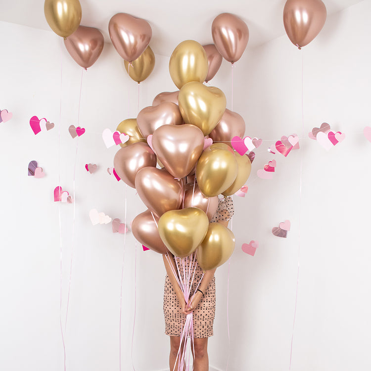 3X Ballon Feuille Cœur Helium Anniversaire Amour Jour de la Saint Valentin  Rouge