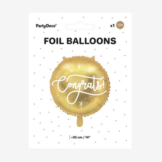 Packaging ballon helium congrats pour féliciter vos proches