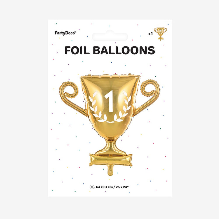 Packaging ballon helium coupe des champions dorée