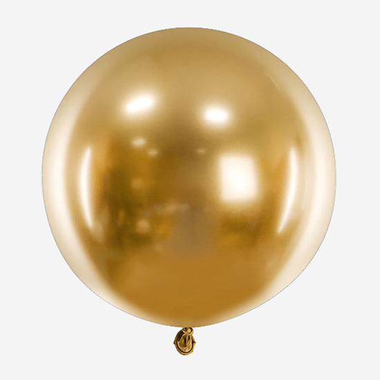Ballon de baudruche latex : ballons géant doré 60 cm - décoration  anniversaire fête