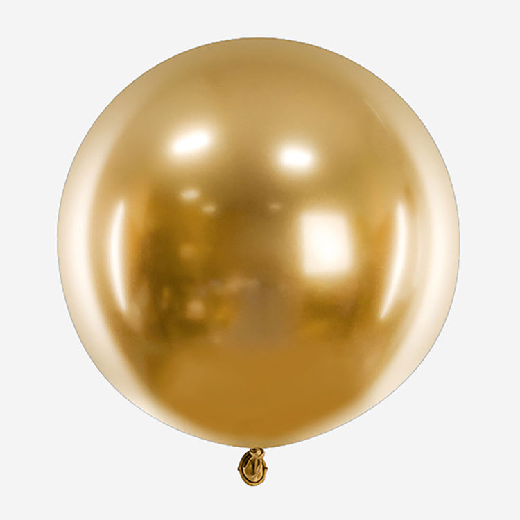 Ballon de baudruche latex : ballons géant doré 60 cm - décoration
