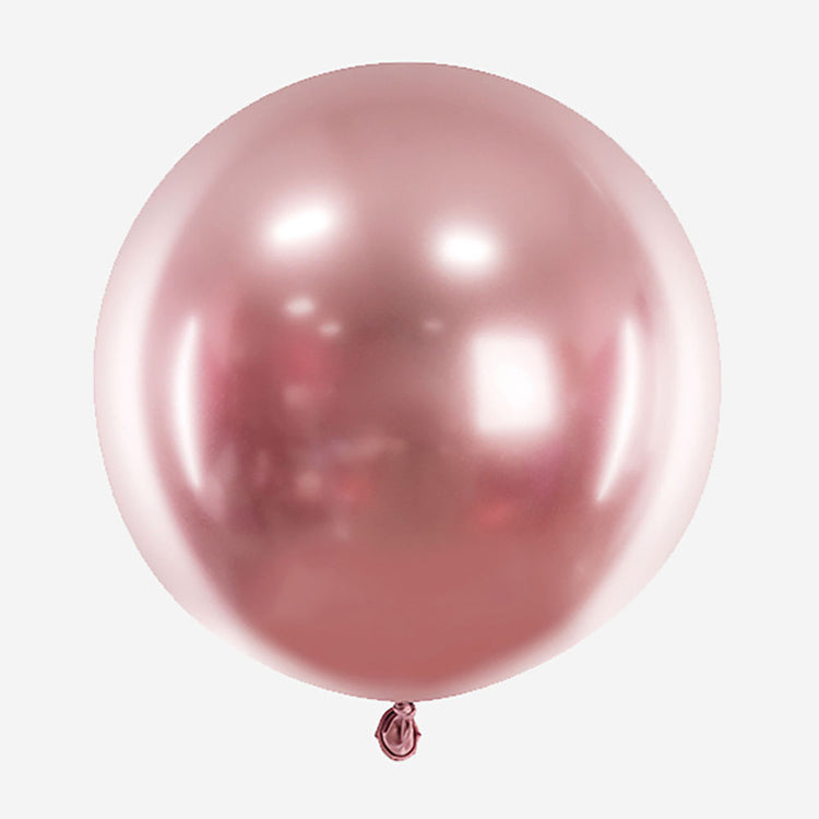 Balloon: 1 round pink chrome balloon (60cm)